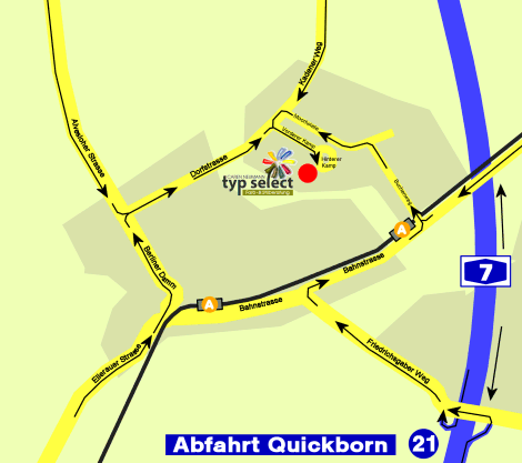 Lage- und Anfahrtskizze: So finden Sie zu typ select
